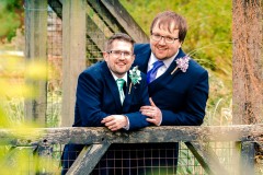 Gay Grooms on bridge