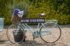 decorated wedding bicycle