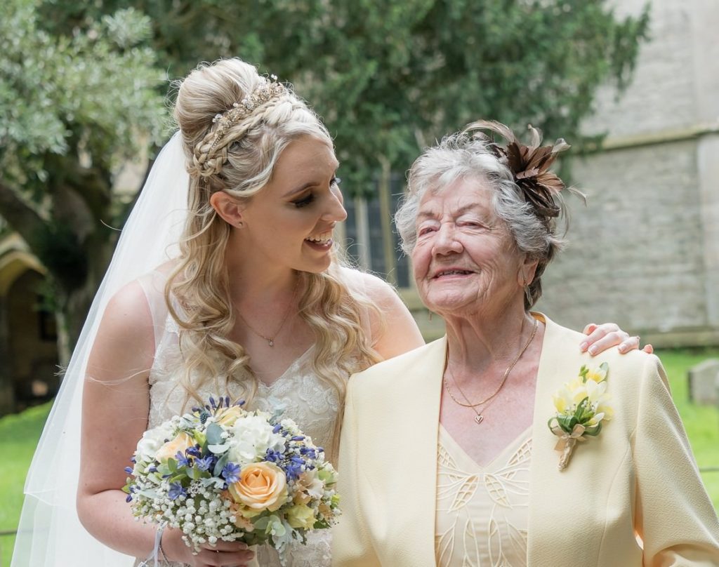 bride with grandmother before Covid-19