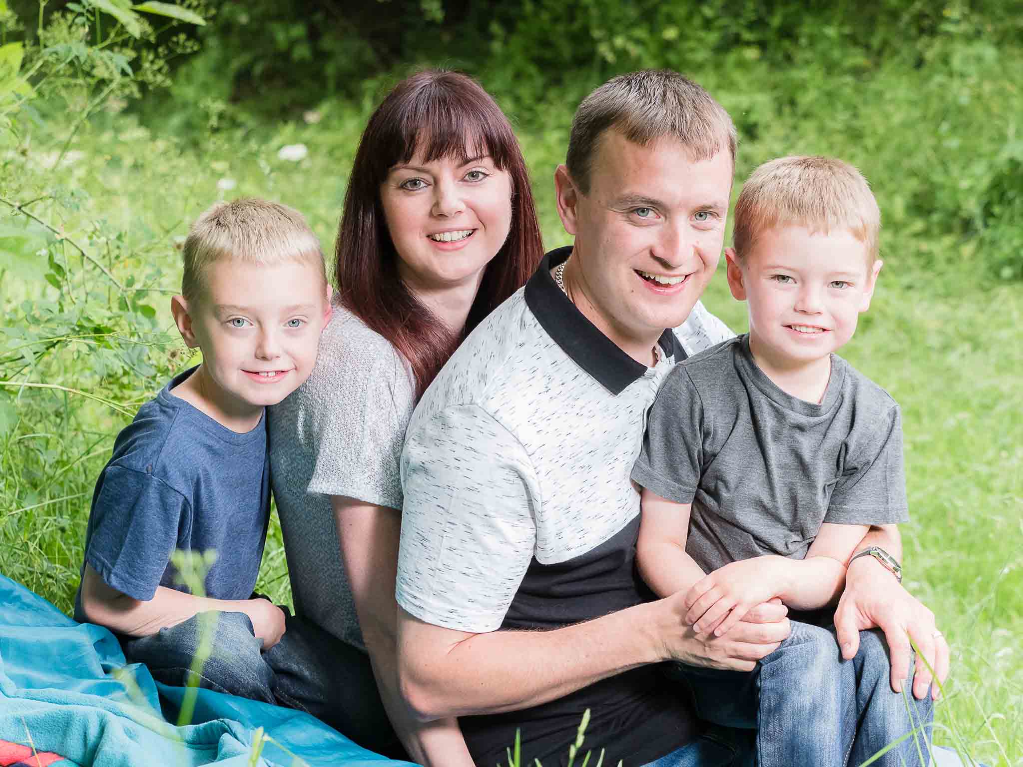 outdoor family portrait, photographers supporting our NHS